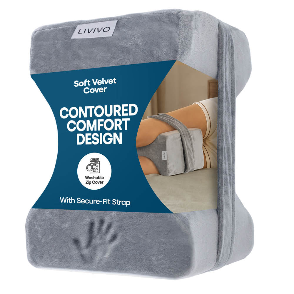 Orthopaedic Leg Pillow With Strap Fleece | One Size | Grey