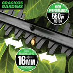 500w Hedge Trimmer Garden Electric Long Reach Telescopic Extendable Hedge Cutter Corded