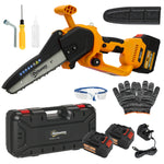 8 Inch Electric Chainsaw With Brushless Motor, 2 Batteries | Orange