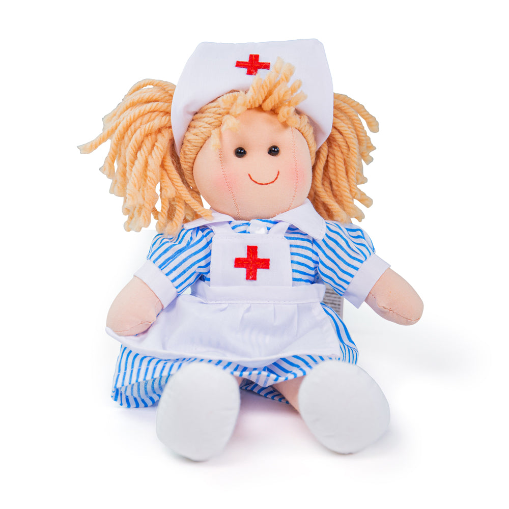 Nurse Nancy - Small Soft Plush Ragdoll, 28cm Tall