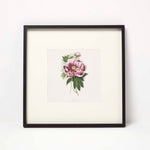 HOMESCAPES Wall Decoration Set Of 3 Frames With Picture, Peonies