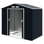 Garden Shed Storage Unit W/locking Door Floor Foundation | Dark Gray