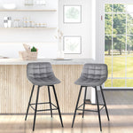 Kitchen Counter Chairs Set Of 2 Velvet-touch