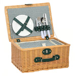 Wicker Picnic Basket For 2 W/ Insulated Cooler Bag