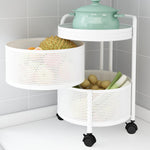 2-tier Kitchen Rotating Storage Rack