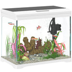 Glass Fish Tank With Filter System, Led Light, Water Pump, White | Small | White