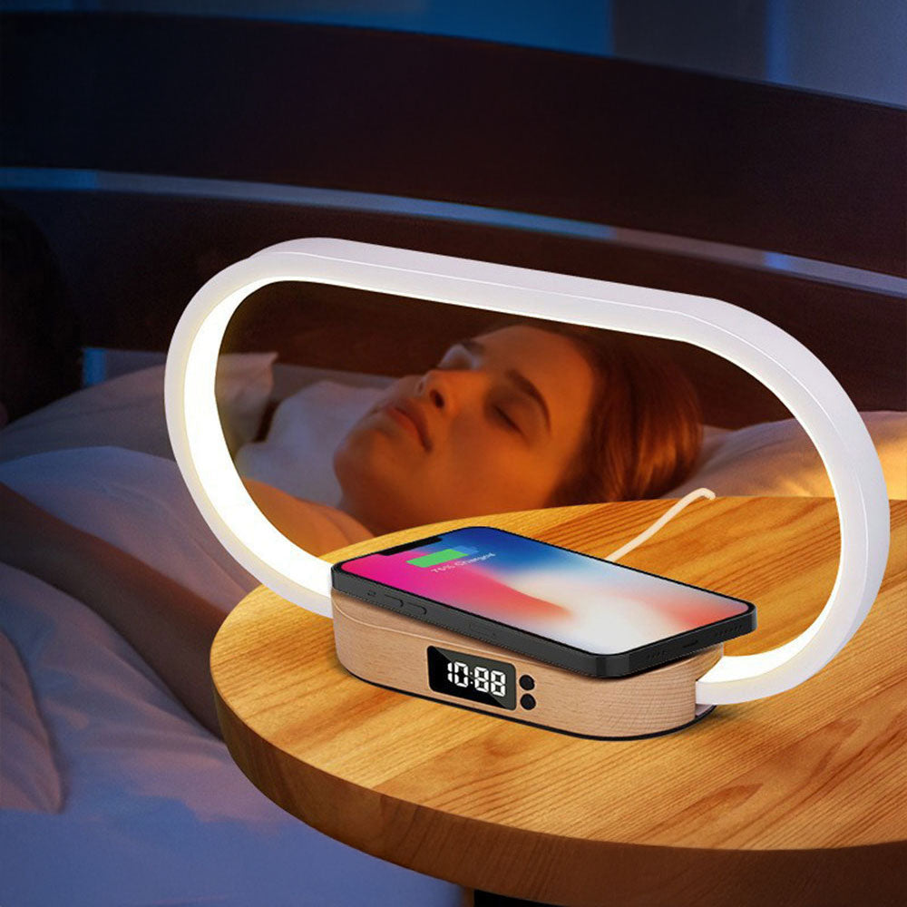 Breeins Dimmable Led Table Lamp With Wireless Charger