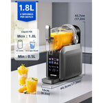 2.5l Frozen Drink & Slushie Machine With 7 Preset Programs, Self-cleaning Function, Adjustable Thickness, 12h Timer, Touch Screen Slushy Maker For Home Parties & Cocktails