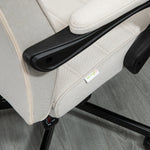 High-back Reclining Office Chair | Cream