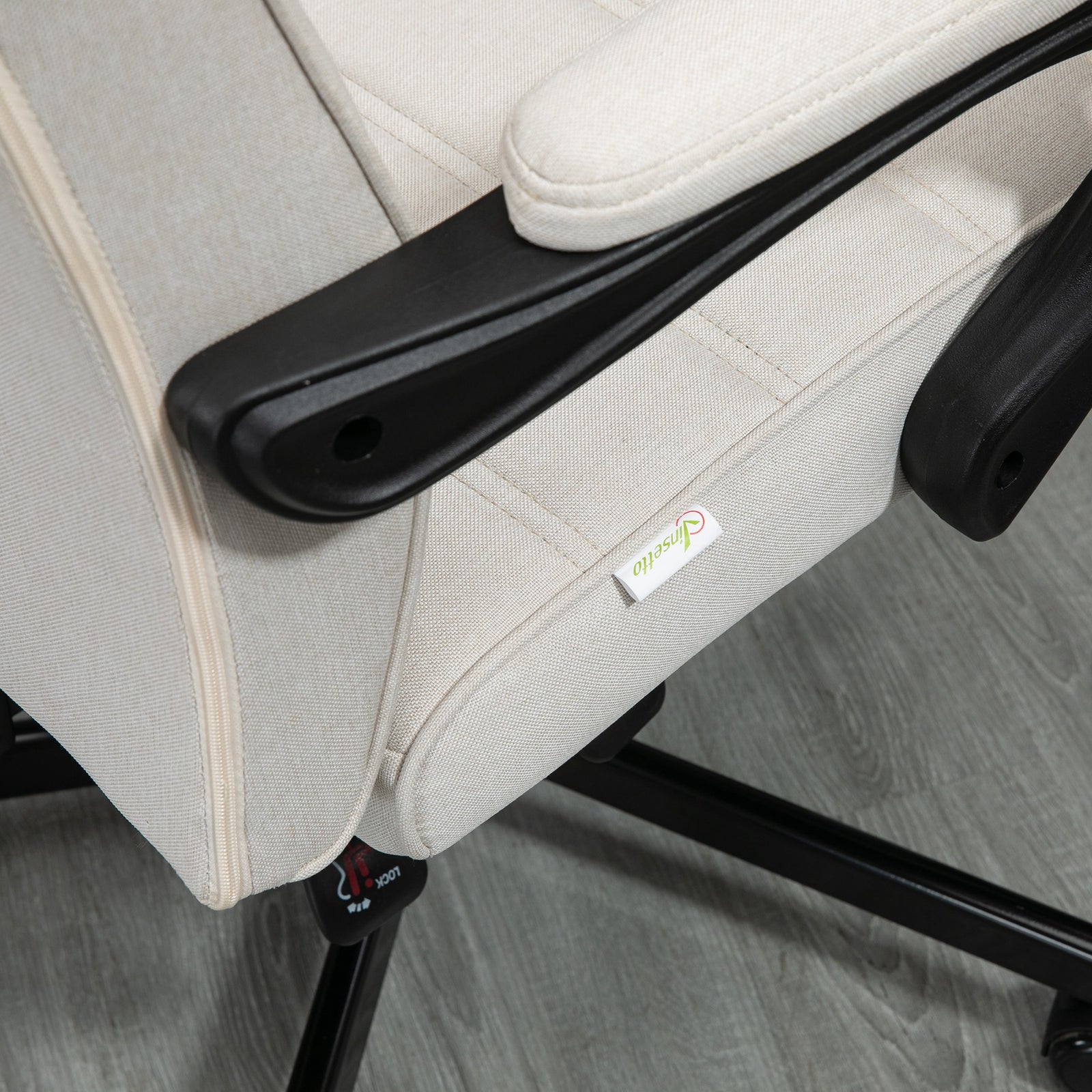 High-back Reclining Office Chair | Cream