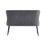 Grey Upholstered Tufted Dining Bench