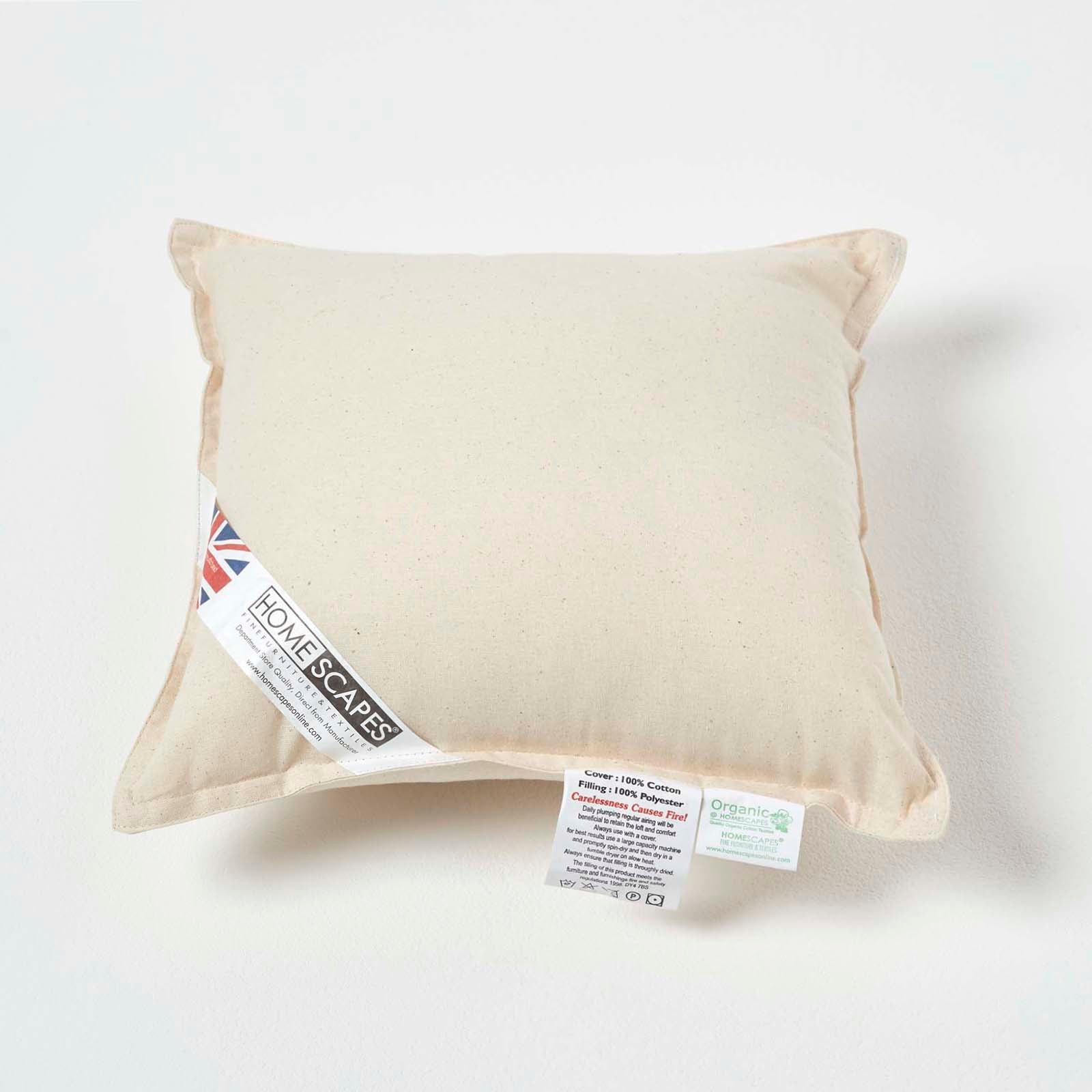 Organic Cotton Cushion Pad | 30cm x 30cm | Beige