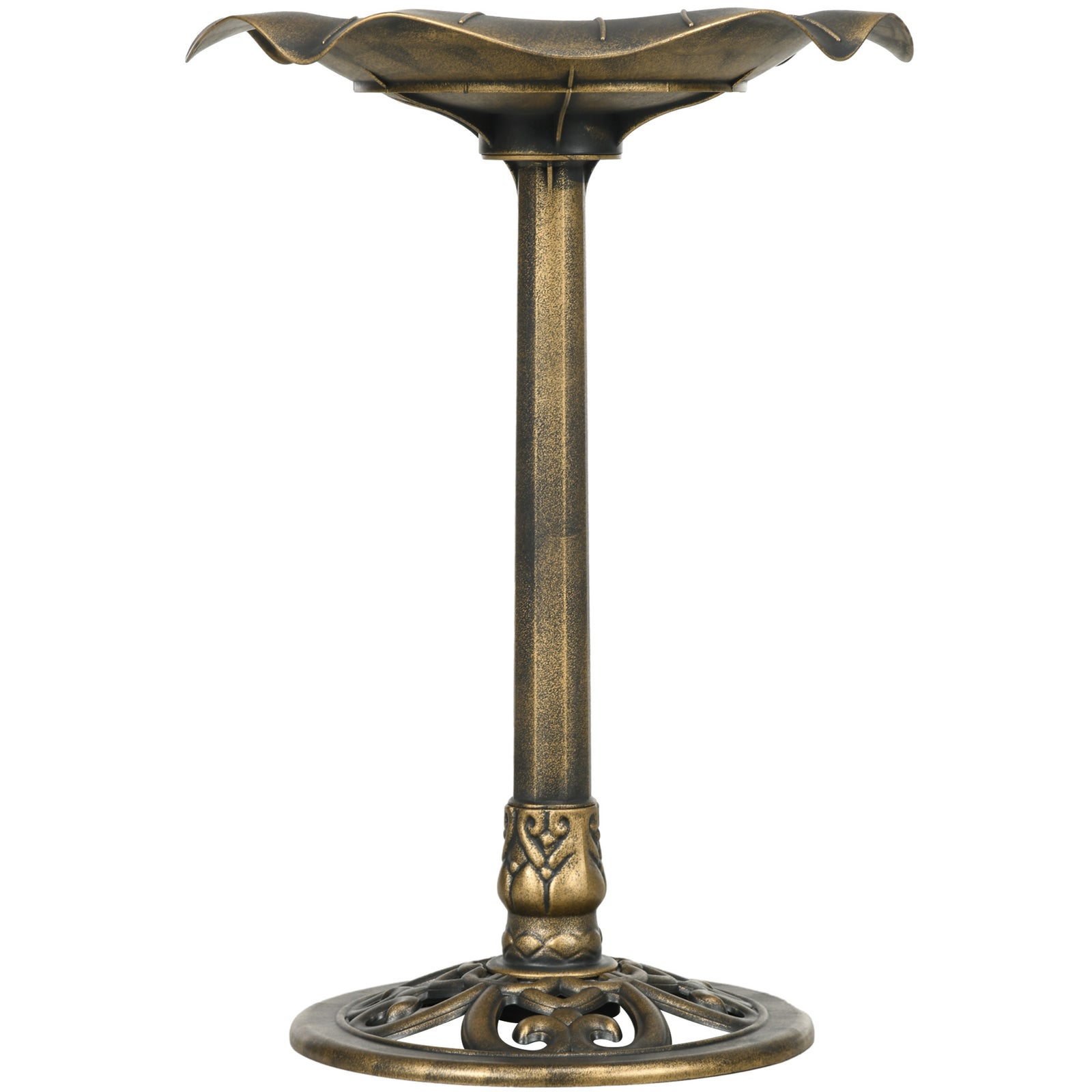Bird Bath For Garden, Birdbath W/ Lotus Leaf Basin