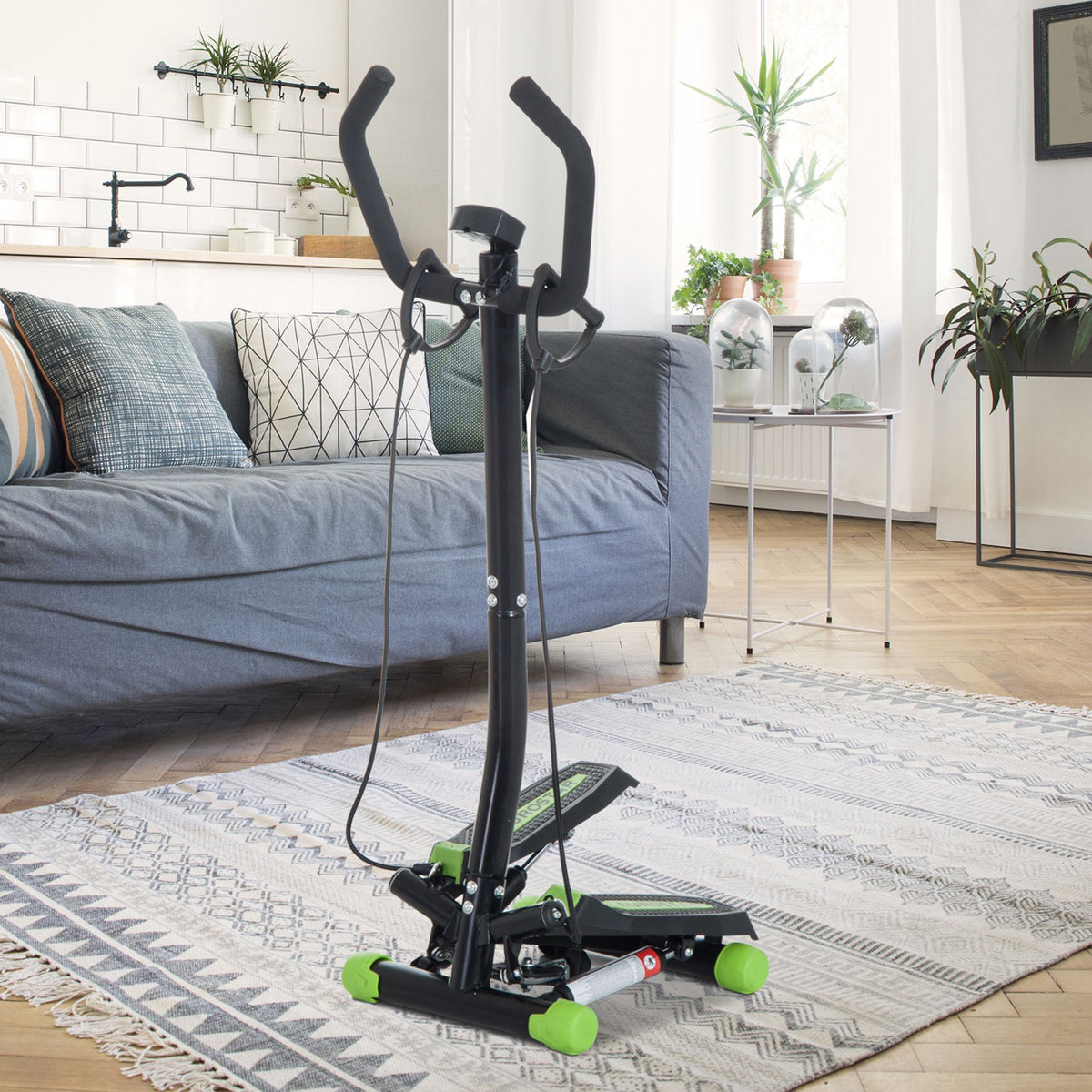 Twister Stepper Step Machine W/ Resistance Bands | Black