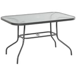 Aquatex Glass Garden Table Curved Frame With Parasol Hole