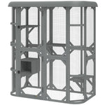 PawHut Walk-in Catio, Outdoor Cat Enclosure With 4 Jumping Platforms, Condo
