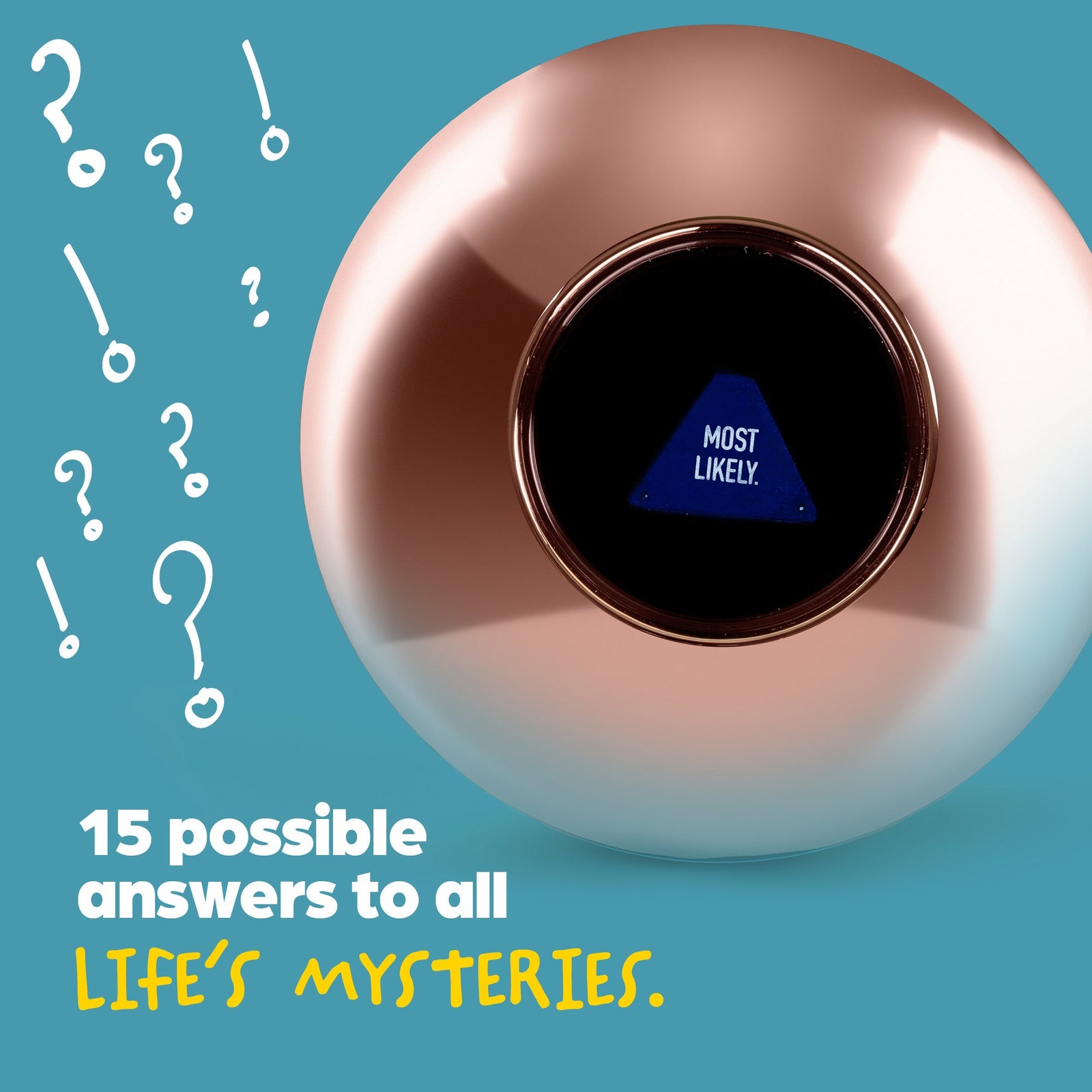 Wicked Gizmos Retro Mystic 8 Ball Rose Gold Fortune Telling Mystic Gadget
