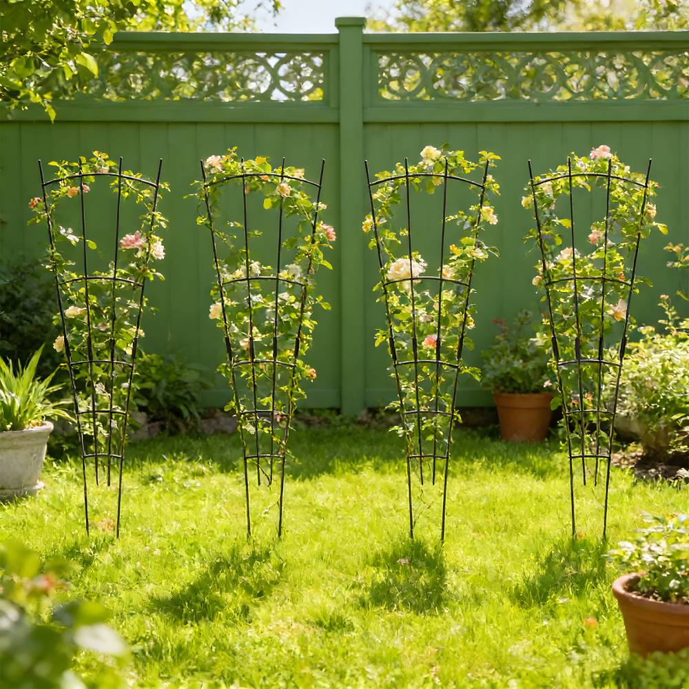 4-pack Outdoor Metal Trellis Set For Climbing Plants