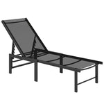 Sun Lounger, 5-level Reclining Sun Lounger Chair | Black