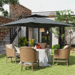 3m Cantilever Parasol W/ Hydraulic, Dual Top, Base