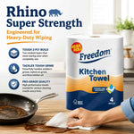 Rhino Jumbo Luxury Kitchen Towel Roll Strong & Absorbent 6 Roll | Set-of-2