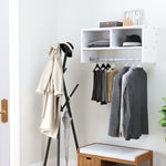 Wall Mounted Storage Hat Rack Hanging Coat Organizer Hanger