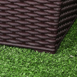 Planter Pack Of 4, Rattan Effect, Brown | Brown