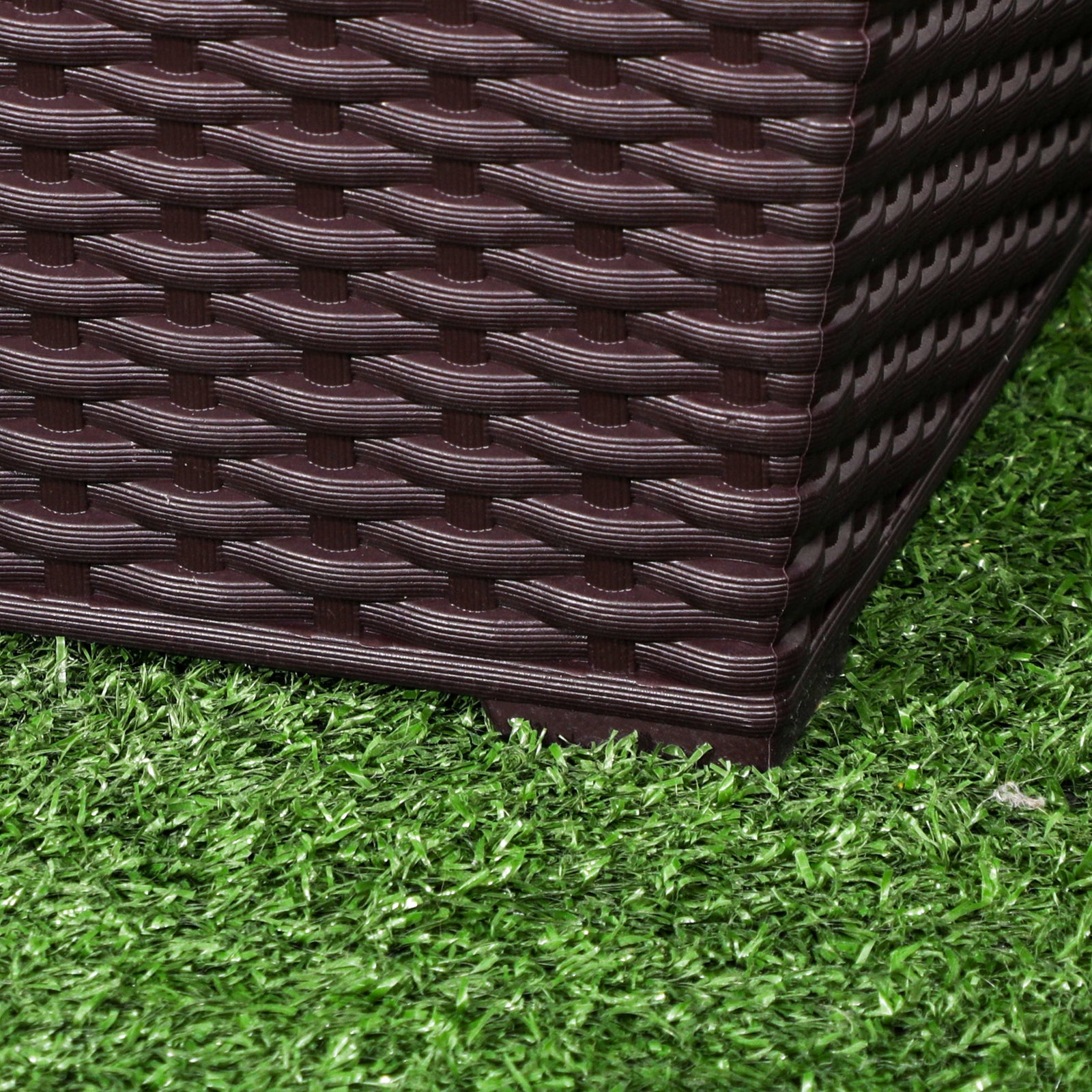 Planter Pack Of 4, Rattan Effect, Brown | Brown