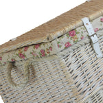 Wicker Large White Wash Finish Storage Basket | Pink