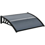 Door Canopy, Outdoor Rain Shelter, 100 X 75cm | Black