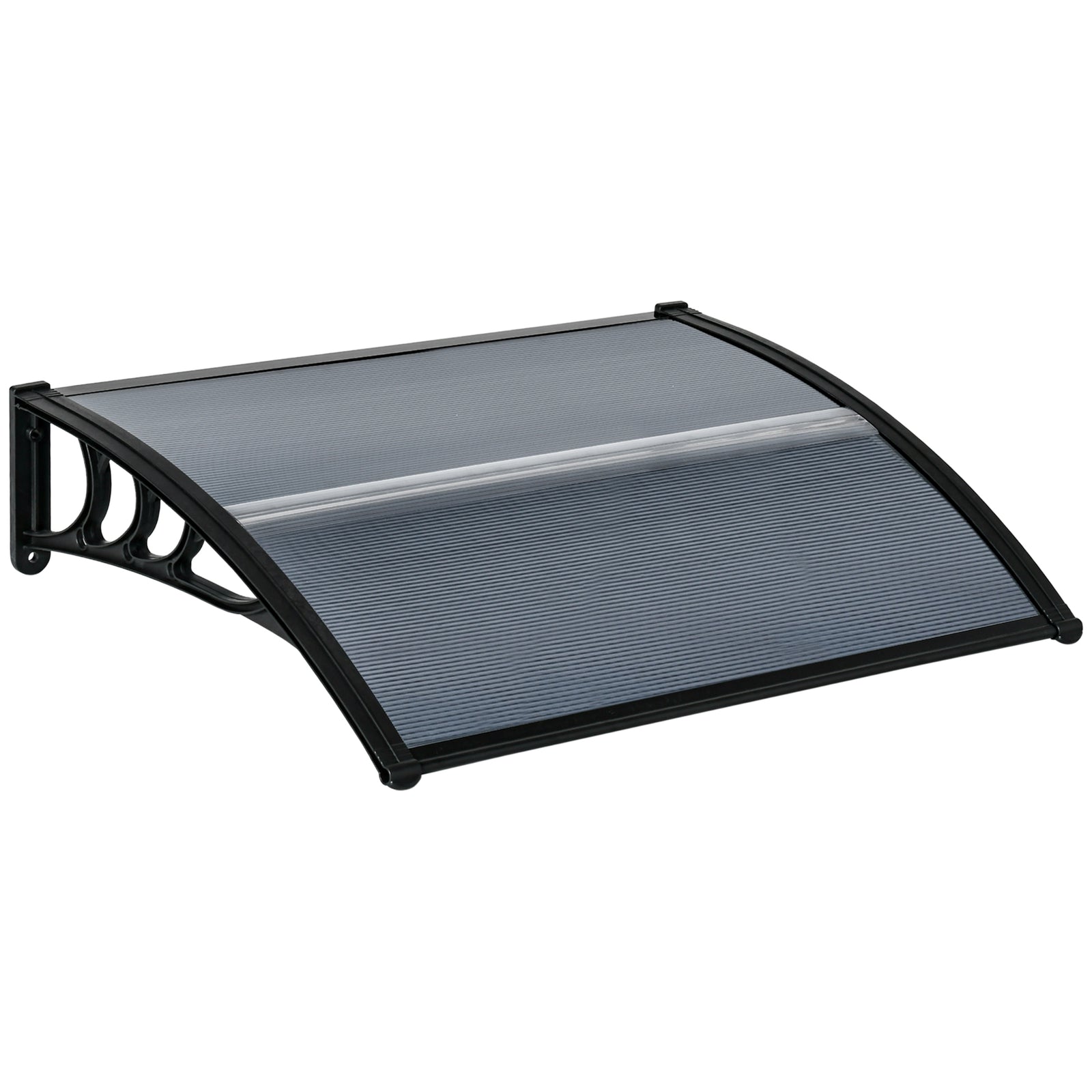 Door Canopy, Outdoor Rain Shelter, 100 X 75cm | Black