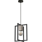 Ralph Pendant Lamp 1xe27 Habd Made Industrial Chic Lamp With Natural Wood Giving The Look Of Stone And Rugged Metal