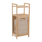 Bamboo Laundry Hamper Basket With Liner Bag