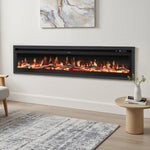 80/100-inch Electric Fireplace Heater,900w/1800w With Remote Control And 12 Flame Colors | Extra Large