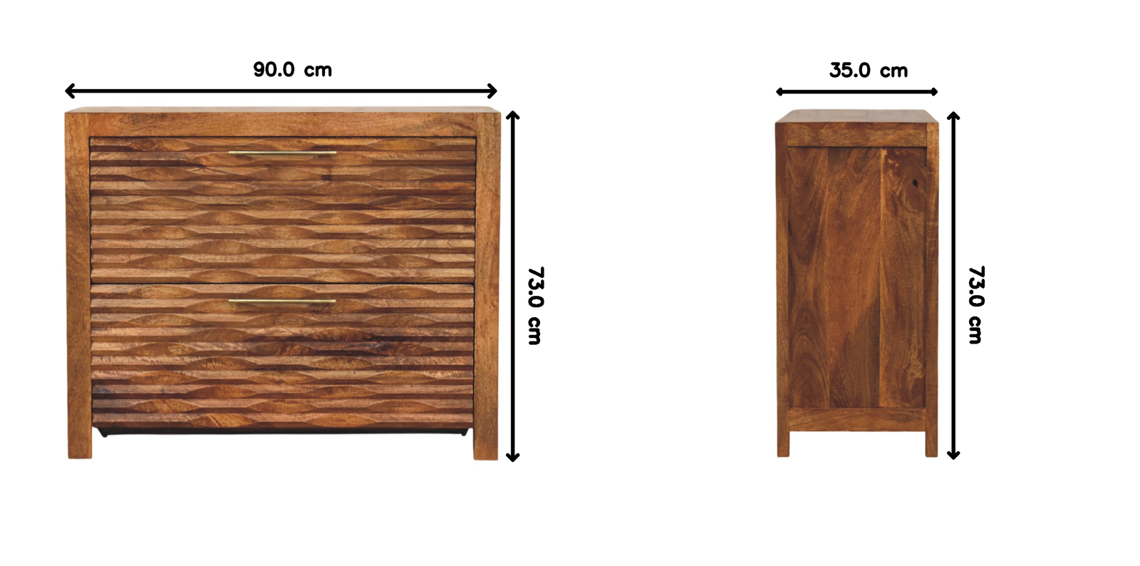 Artisan Furniture Solid Wood Amber Wavefront Cabinet
