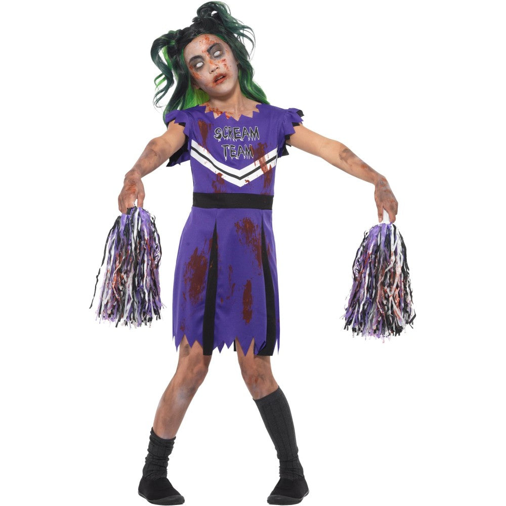 Dark Cheerleader Child Girl's Costume | Age 7-9