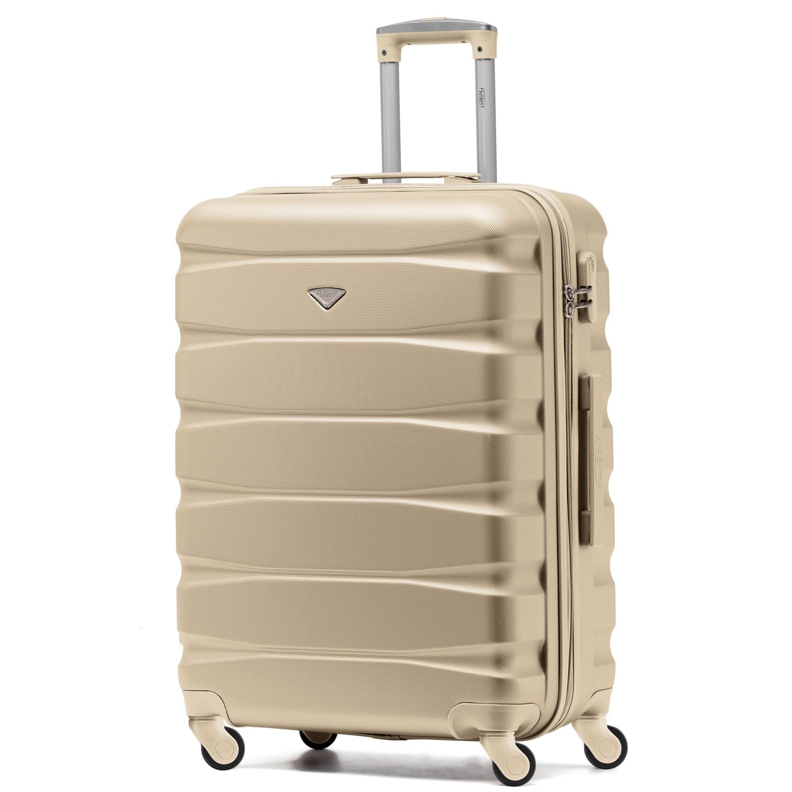 25" Medium Suitcase Check-in Hold Luggage Hard Shell 4 Wheels Tsa Lock | Medium | Champagne