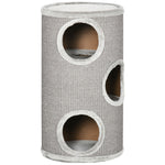 Cat Climbing Frame, Covered With Sisal, Cosy Platform - Light Grey