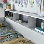 Olly Storage Bunk Bed Without Drawer With Spring Mattresses | Single | Grey