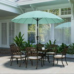 2m Shanghai Garden Parasol Umbrella, Outdoor Sun Shade | Turquoise