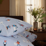 Fun Day Cotton Printed Duvet Cover Set | King | Blue