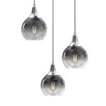 Monte Hand Made Circular Designer Pendant Lamp Smoked Glass Shades