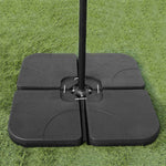 Anthracite 4 Piece Sofa Set With Black Parasol & Base