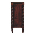 Spindle Winewood Chest,3 Drawers, Brown | 2 | Brown