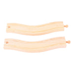 2 Wavy Track Pieces for Wooden Train Sets