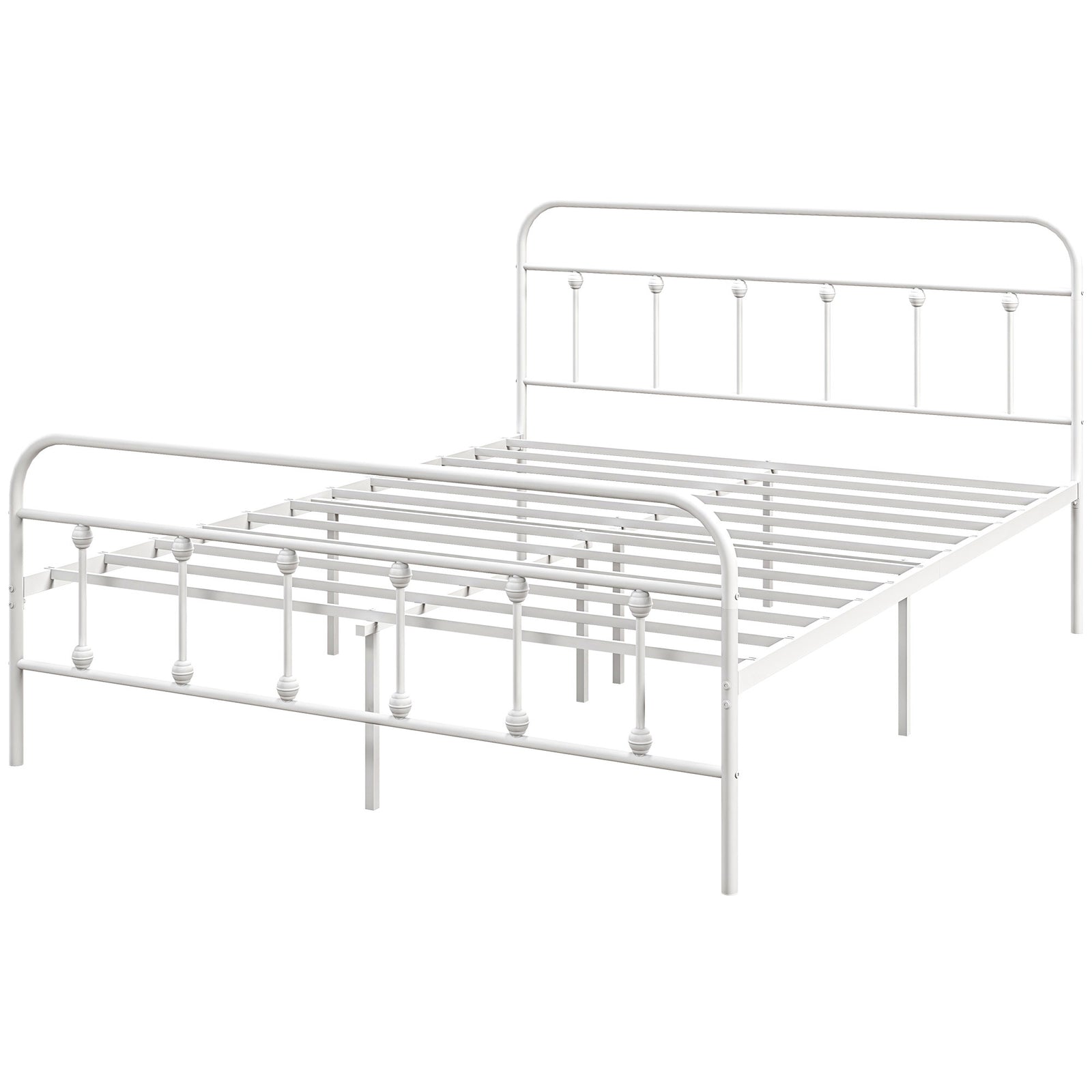 Single/double/king Metal Platform Bed Frame Underbed Storage | King | White