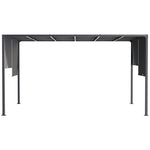 3m X 4m Utdoor Garden Pergola With Led Lights Roof