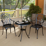 3 Pcs Garden Bistro Set Outdoor Garden Furniture Set
