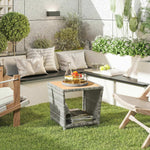 Side Table 2-tier With Storage Shelf | Light Grey