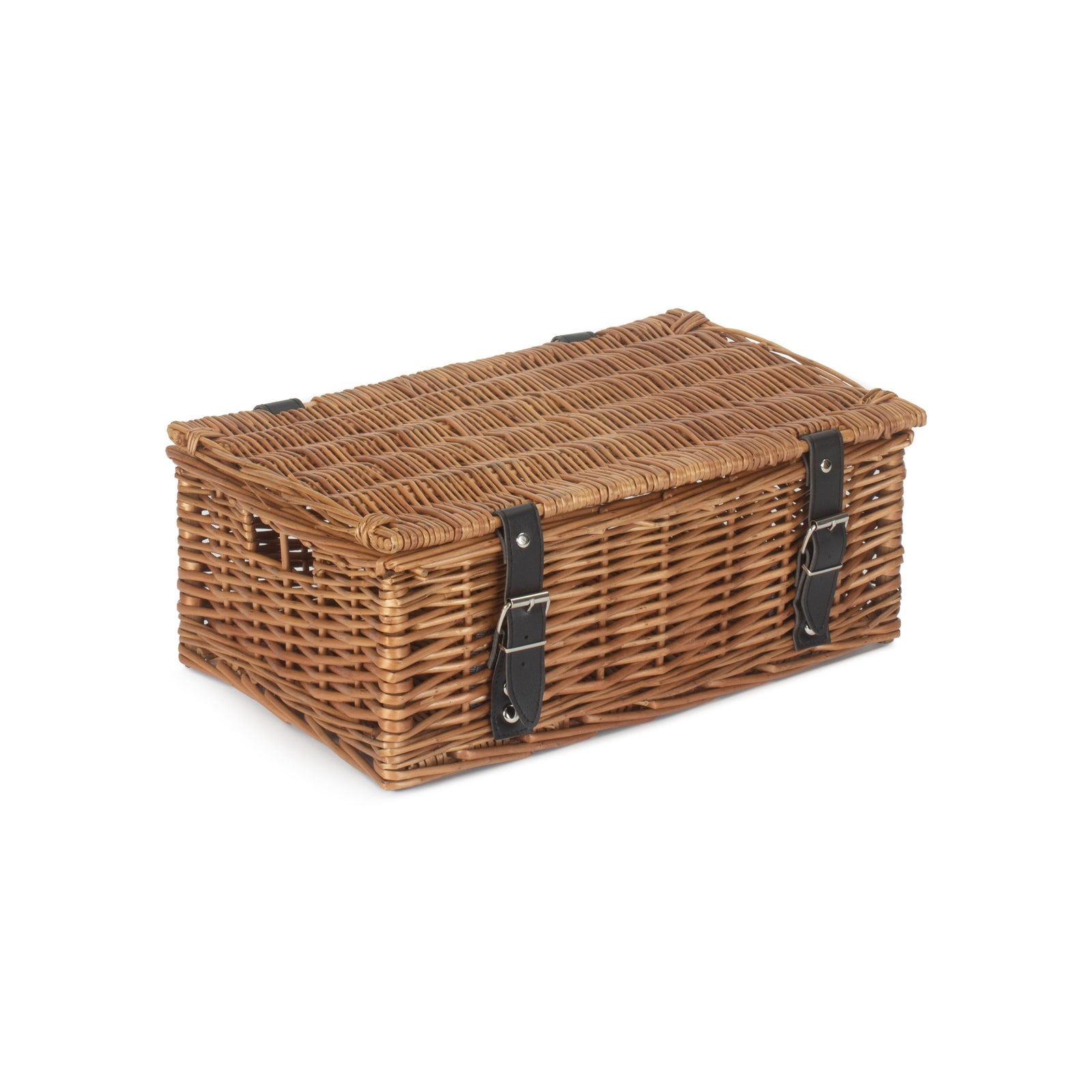 Wicker Double Steamed 35cm Empty Hamper Basket | Brown